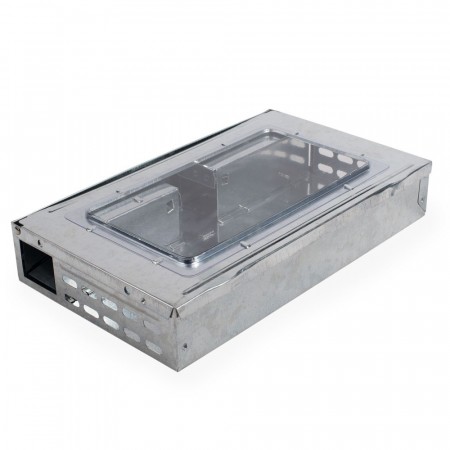 Musefelle, galvanisert, med vindu